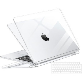 NPUOLS Coque pour MacBook Air 15 Pouces M5 M4 M3 M2 2026-2023, Cristal | Coque Rigide en Plastique Ultra Mince pour Modèles A344
