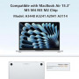 NPUOLS Coque pour MacBook Air 15 Pouces M5 M4 M3 M2 2026-2023, Cristal | Coque Rigide en Plastique Ultra Mince pour Modèles A344