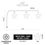 CozyHome Guirlande lumineuse intérieur étoile enfants - 20 LED blanc chaud | 6 mètres I Avec fiche I Guirlande lumineuse chambre