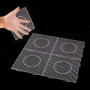 H&W Lot de 4 grands panneaux perforés transparents de 5 mm, avec 4 papiers cadeau (WA3-Z1)