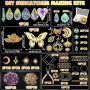 VEEKAY 402 Pièces Kits de Fabrication de Attrape-Soleil,DIY Cristal Suncatchers,Pendentif Cristal à Suspendre Attrape-Lumière,po