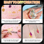 VEEKAY 402 Pièces Kits de Fabrication de Attrape-Soleil,DIY Cristal Suncatchers,Pendentif Cristal à Suspendre Attrape-Lumière,po