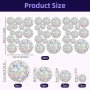 39 pièces suncatcher sticker – stickers fenetre avec effet prisme, film fenetre arc-en-ciel, stickers anti collision oiseaux, dé