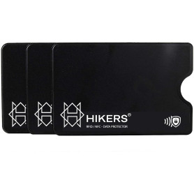 HIKERS Étui Protection Carte bancaire sans Contact Rigide, Lot de 3 Housses Pochettes Anti RFID NFC pour Carte de crédit, Carte