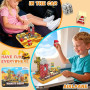 CREAFOMIFE 54 Pièces Blocs Magnétiques Miniatures - Jeu de Construction Magnétique pour Enfants 3+ avec Coffret de Rangement en