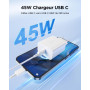 Chargeur USB C 45W, 2-Pack Prise USBC Chargeur Rapide pour Samsung Galaxy S26 S25 Ultra S24 S23 S22 S21 FE A57 A56 A55 A54 A37 A