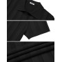 COOFANDY Polo Homme Manches Courtes Tricoté Polo Golf Décontracté T-Shirt Été Slim Fit