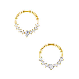 jagosen Septum Nasal Cerceaux 2pcs 16g 8mm 10mm Acier Chirurgical Spirale Oreille Guo Cartilage Boucles D'oreilles Septum Nasal 