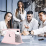 A-BEAUTY Coque Rotative pour Xiaomi Redmi Pad SE 8,7" 4G 2024 Rose | avec Porte-Stylet, Étui Rotation à 360 Degrés Support, Réve