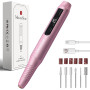 MelodySusie En Forme de Stylo PC180G Portable sans Fil Ponceuse pour Ongles | 25000 tr/min, Rechargeable, pour Le Façonnage de M