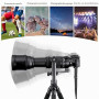 K&F Concept Tête Panoramique Aluminium 360° Charge 20KG | Plaque rapide 1/4", niveau à bulle, levage 70mm, pour reflex numérique