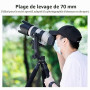 K&F Concept Tête Panoramique Aluminium 360° Charge 20KG | Plaque rapide 1/4", niveau à bulle, levage 70mm, pour reflex numérique