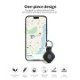 toergy Lot de 4 Coques de Protection en Silicone avec Porte-clés, compatibles avec Le Traceur UGREEN Tracker Tag, Noir, Rouge, B