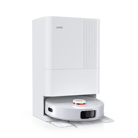 JONR T5 Pro Robot Aspirateur Laveur, 8000Pa Robot Aspirateur avec Station, Serpillière Extensible Automatique de Vidange Lavage