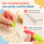 Latch Aiguilles Crochet, 2 Pièces Crochet Cheveux | Outil De Tissage Pour Tapis écharpes Pulls Chaussettes Fausse Locks, Dreadlo