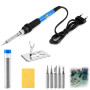 9 pièces Fer à Souder 60W, Soudure Électronique avec Température Réglable 200-450℃, 5 Pannes Soudure Précision, Interrupteur ON/