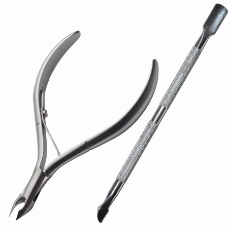Coupe Cuticule Ongle Professionnel en Acier Inoxydable Longivia® Pince Coupante de Precision avec Repousse Cuticules Ciseaux Rem