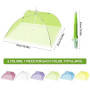 Aimeke 6 Pièces Cloche Alimentaire Pliable Couvercle Nourriture Anti-Mouche Maille Aliments Tente Anti-Insectes pour Barbecue Pi