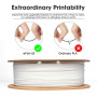 eSUN PLA Basic Filament 1.75mm 1KG (2.2 LBS) pour 3D Imprimante,Blanc | Précision Dimensionnelle +/- 0.05mm