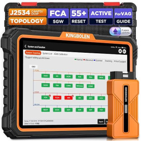 KINGBOLEN K10 Ultra OBD2 Valise Diagnostic Auto Multimarque Français pour système Complet avec 55+ Réinitialisation, Bidirection