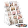 HINATDD Présentoir Cartes Collection, Étagère 5 Niveaux Transparente | Support en PET Cristallin, Organisation Polyvalente, Prés