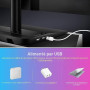 TASMOR Ruban LED 2M, Bande LED USB Multicolore Lumière avec Télécommande, 16 Couleurs et 4 Modes Rétroéclairage TV, RGB LED Cham