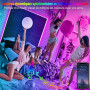 Tenmiro Ruban Led 30m,Led Chambre,Bande Led Autocollant Contrôlé par APP&Avec télécommande 44 touches, Pliable, Multicolore, Tim
