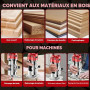 Défonceuse à Bois 800W, 30000RPM Affleureuse Électrique, Routeur à Bois Électrique, Fraiseuse à une Main avec 1 Fraise, Diamètre