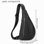 newsbirds Sac de Poitrine pour Hommes en Cuir Véritable Sacs Bandoulière Triangulaire Décontracté Sac de Messager Antivol Polyva