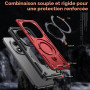 KANSi Coque pour Xiaomi POCO M8 Pro 5G, Militaire Etui Antichoc Housse avec Téléphone avec Anneau et Support - Coques Rouge
