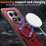 KANSi Coque pour Xiaomi POCO M8 Pro 5G, Militaire Etui Antichoc Housse avec Téléphone avec Anneau et Support - Coques Rouge