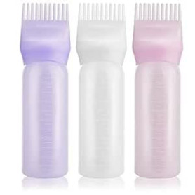 Alfven 3 pièces Flacon Applicateur de Couleur 160ml Reutilisierbar mit Graduierung für Haarfarbe und Öl Anwendung für kreatives 
