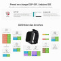 Waveshare ESP32-S3 2.06inch AMOLED Touch Watch Display Development Board Wi-FI/BT5 MCU 410x502 Pixels ESP32 with Display Designe