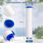 VEGCOO Filtre Pommeau de Douche，8 Pcs Filtre Douche en Coton PP de Douchette Anti-calcaire Amovible pour Douchette (95mm)