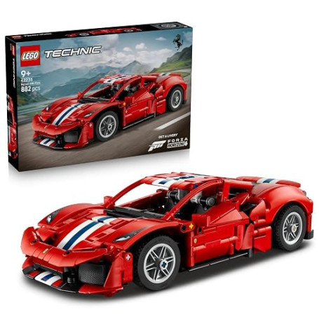 LEGO Technic Voiture Ferrari 488 Pista 42235 | Jouet pour garçon dès 9 ans, décoration gaming sur le sport automobile, moteur V8