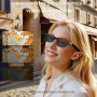 SUNSEATON Lunettes Connectées de Traducteur IA, Lunettes de Soleil Polarisées Bluetooth, Verres Photochromiques, Assistant Vocal