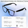SUNSEATON Lunettes Connectées de Traducteur IA, Lunettes de Soleil Polarisées Bluetooth, Verres Photochromiques, Assistant Vocal