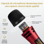 TONOR Micro Karaoke sans Fil, UHF Microphone Systèmes Dynamique Chant Portable à Main Double avec Récepteur pour Karaoké/Fête/Di