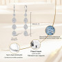 ALEXCRAFT Boucles d'Oreilles Pendantes Femme Argent Or Goutte Zircone | Hypoallergénique Longues Boucles d'Oreilles Pendantes Ar