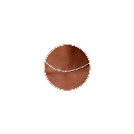 CASSIECA Tennis Collier Zircon Femme Collier Or/Argent Ras du Cou Collier Chaine Argent Femme Choker Collier Simples Diamant Syn