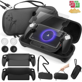 TicEaik 14 en 1 Accessoires pour PlayStation Portal, Étui de Transport pour PS Portal avec 2 Protecteurs d'écran, 1 Coque de Pro