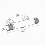 Mitigeur de Douche Thermostatique,Robinet de douche Thermostatique avec arrêt de sécurité à 38°C,Chromé