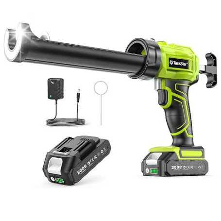 Taskstar Pistolet Silicone Electrique Compatible avec Makita-18V Batteries | Pistolet Mastic Electrique avec 1x 2000mAh Batterie