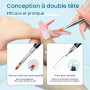 Modelones Slip Solution Polygel Liquide 120ML, Nail Extension Construction Polymer Gel Solution Liquide Kit de Nettoyage avec Pi