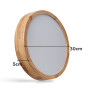 Baerolc Plafonnier LED Rond, 20W Luminaire Plafonnier Bois 30cm | Blanc Chaud 3000K Plafonnier chambre, Lampe de Plafond Moderne