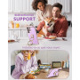 XYZ Coque pour Samsung Galaxy S25 Ultra avec Cordon, Violet | Double Anneau de Support Cœur, pour Filles et Femmes, Coque de Pro