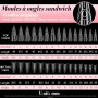 MELLIEX 240 Pièces Popit Ongle Sandwich, Forme à Ongles Moule Réutilisable Sandwich Dual Nail Form Polygel Ongle pour DIY Salon,