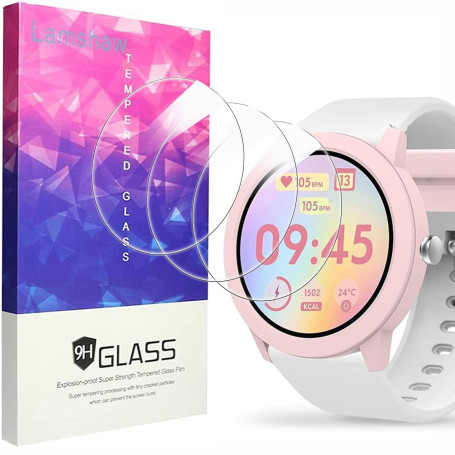 Lamshaw Compatible avec ICE-WATCH ICE smart junior RD 3.0 1,19 Pouces Smart Watch Film de Protection,3D Couverture Complète Prot
