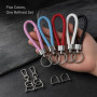 Honeyone Porte-Clés Cuir Tressé, Lot de 9 avec Anneau en D pour Clés | Design Tressé Élégant, Cinq Coloris Assortis, Adapté aux 