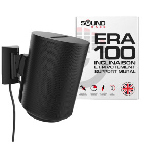 Sound Bass Support mural ERA100 orientable, noir, 1 pc | Compatible Sonos ERA100 & ERA 100 SL | Installation facile | Kit de mon